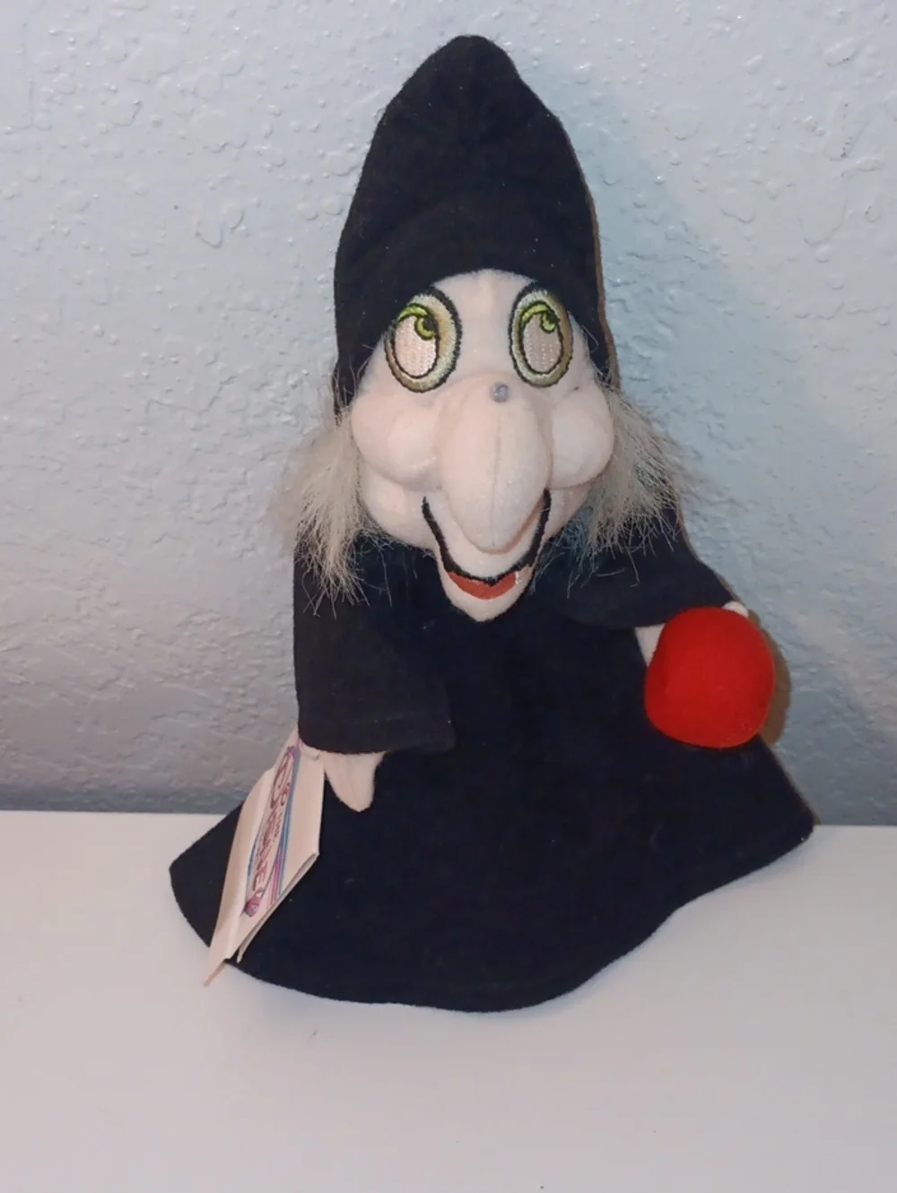 Disney Black Witch Plush with Red Apple